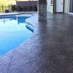 washed and polished pool side concrete