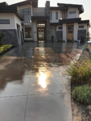 finished concrete driveway